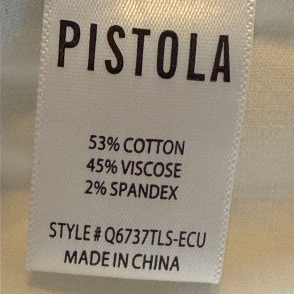 Pistola Women's Ivory Patch Pocket Pants Size 31 in Ivory High Rise Ankle Casual - Picture 8 of 12
